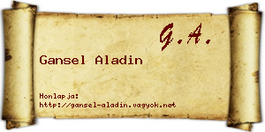 Gansel Aladin névjegykártya